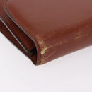 LOEWE Business Bag Leather Brown Gold Auth bs36070-7