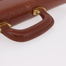 LOEWE Business Bag Leather Brown Gold Auth bs36070-8