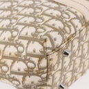 Christian Dior Trotter Canvas Hand Bag Beige Silver Auth bs36071-15