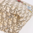 Christian Dior Trotter Canvas Hand Bag Beige Silver Auth bs36071-16
