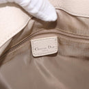 Christian Dior Trotter Canvas Hand Bag Beige Silver Auth bs36071-19