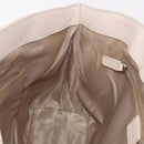 Christian Dior Trotter Canvas Hand Bag Beige Silver Auth bs36071-21