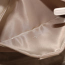 Christian Dior Trotter Canvas Hand Bag Beige Silver Auth bs36071-23