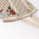 Christian Dior Trotter Canvas Hand Bag Beige Silver Auth bs36071-7