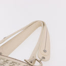 Christian Dior Trotter Canvas Hand Bag Beige Silver Auth bs36071-14