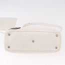 Christian Dior Hand Bag Leather 2way White Silver Auth bs36072V-11