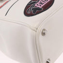 Christian Dior Hand Bag Leather 2way White Silver Auth bs36072V-12