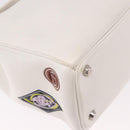 Christian Dior Hand Bag Leather 2way White Silver Auth bs36072V-14