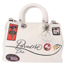 Christian Dior Hand Bag Leather 2way White Silver Auth bs36072V-2