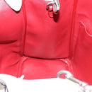 Christian Dior Hand Bag Leather 2way White Silver Auth bs36072V-22