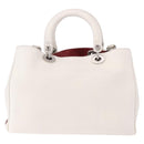 Christian Dior Hand Bag Leather 2way White Silver Auth bs36072V-3
