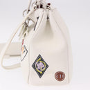 Christian Dior Hand Bag Leather 2way White Silver Auth bs36072V-4