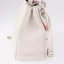 Christian Dior Hand Bag Leather 2way White Silver Auth bs36072V-5