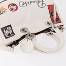 Christian Dior Hand Bag Leather 2way White Silver Auth bs36072V-6