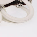 Christian Dior Hand Bag Leather 2way White Silver Auth bs36072V-7