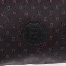 FENDI Shoulder Bag PVC Canvas Black Auth bs36074-17
