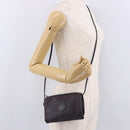 FENDI Shoulder Bag PVC Canvas Black Auth bs36074-20