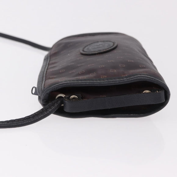 FENDI Shoulder Bag PVC Canvas Black Auth bs36074