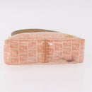 FENDI Zucchino Canvas Hand Pouch Coated Canvas Pink Gold Auth bs36075-6