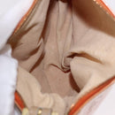FENDI Zucchino Canvas Hand Pouch Coated Canvas Pink Gold Auth bs36075-12
