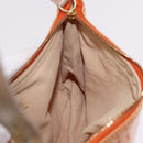 FENDI Zucchino Canvas Hand Pouch Coated Canvas Pink Gold Auth bs36075-18