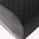 LOEWE Anagram Clutch Bag Canvas Black Gold Auth bs36077V-15