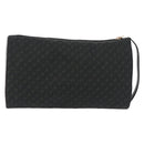 LOEWE Anagram Clutch Bag Canvas Black Gold Auth bs36077V-2