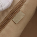 BURBERRY Nova Check Hand Bag Canvas Beige Silver Auth bs36078-19