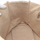 BURBERRY Nova Check Hand Bag Canvas Beige Silver Auth bs36078-21