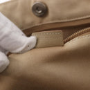 BURBERRY Nova Check Hand Bag Canvas Beige Silver Auth bs36078-11