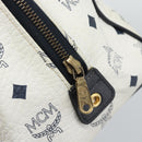 MCM Vicetos Logogram Hand Bag PVC Leather White Gold Auth bs36079-15