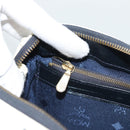 MCM Vicetos Logogram Hand Bag PVC Leather White Gold Auth bs36079-19