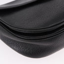 SAINT LAURENT Shoulder Bag Leather Black Gold Auth bs36080-9