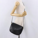SAINT LAURENT Shoulder Bag Leather Black Gold Auth bs36080-24