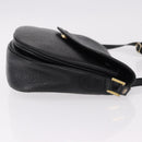SAINT LAURENT Shoulder Bag Leather Black Gold Auth bs36080-3