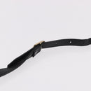 SAINT LAURENT Shoulder Bag Leather Black Gold Auth bs36080-8
