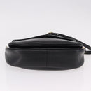 SAINT LAURENT Shoulder Bag Leather Black Gold Auth bs36080-5