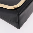 GUCCI Shoulder Bag Patent Leather Black Gold 007 2113 0278 Auth bs36081-10