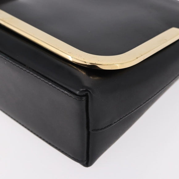 GUCCI Shoulder Bag Patent Leather Black Gold 007 2113 0278 Auth bs36081