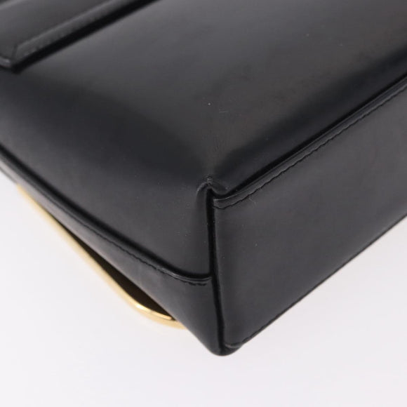 GUCCI Shoulder Bag Patent Leather Black Gold 007 2113 0278 Auth bs36081