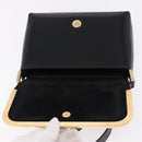 GUCCI Shoulder Bag Patent Leather Black Gold 007 2113 0278 Auth bs36081-15