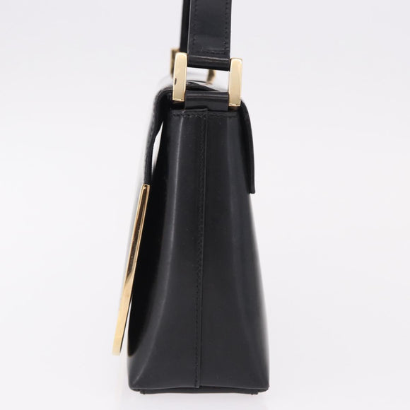 GUCCI Shoulder Bag Patent Leather Black Gold 007 2113 0278 Auth bs36081