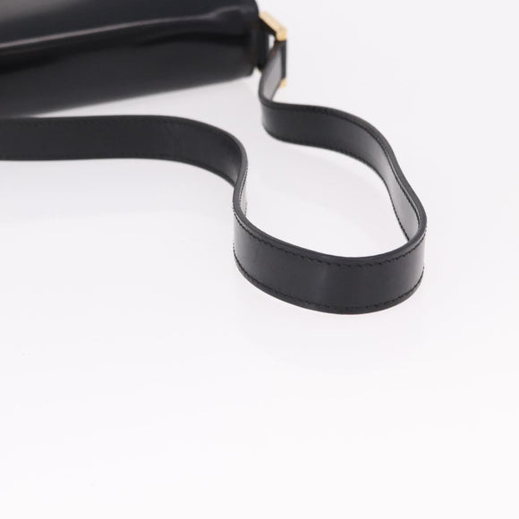 GUCCI Shoulder Bag Patent Leather Black Gold 007 2113 0278 Auth bs36081