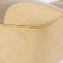 GUCCI GG Canvas Guccissima Hand Bag Leather Beige Gold 257268 Auth bs36083A-16