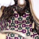 GUCCI GG Canvas Guccissima Hand Bag Leather Beige Gold 257268 Auth bs36083A-21