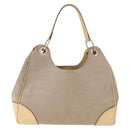 GUCCI GG Canvas Guccissima Hand Bag Leather Beige Gold 257268 Auth bs36083A-3