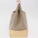 GUCCI GG Canvas Guccissima Hand Bag Leather Beige Gold 257268 Auth bs36083A-4