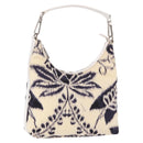 GUCCI Hand Bag Canvas White Silver Auth bs36084-1