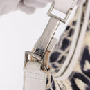 GUCCI Hand Bag Canvas White Silver Auth bs36084-10