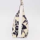 GUCCI Hand Bag Canvas White Silver Auth bs36084-5